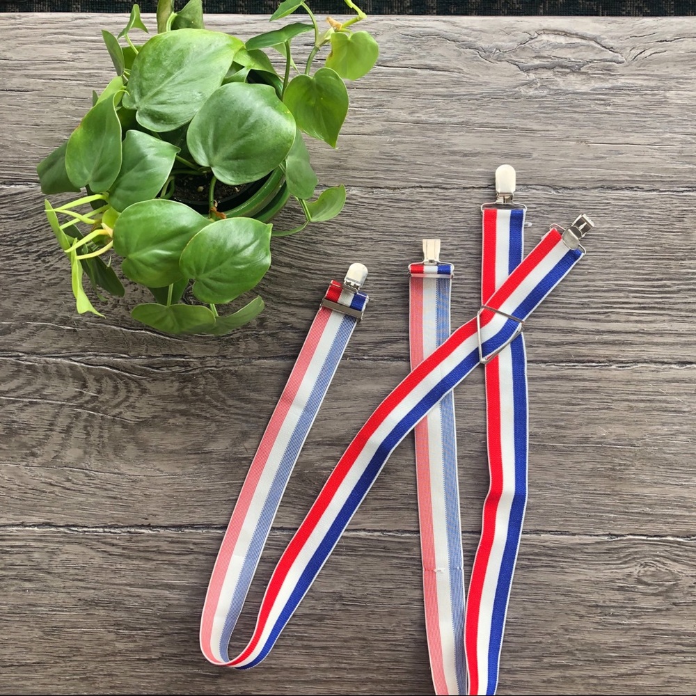 American Apparel RedWhite Blue American Suspenders